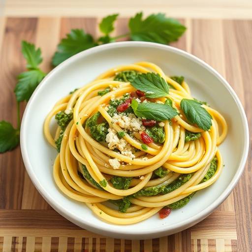 Pasta con Pesto alla Genovese, un primo piatto veloce e profumato