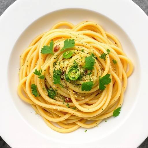 Piatto di aglio, olio e peperoncino.
