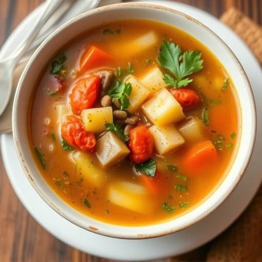 Zuppa di verdure calda e confortante